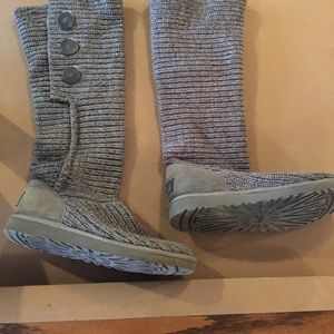 Uggs size 10 Classic Cardy knit boots SPOTONLEFT1